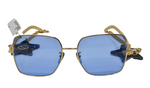 Gucci Star Pendant Drops Blue and Gold Sunglasses