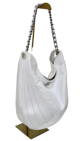Chanel Crumpled White Patent Droplet Hobo Shoulder Bag – Vintage by Misty