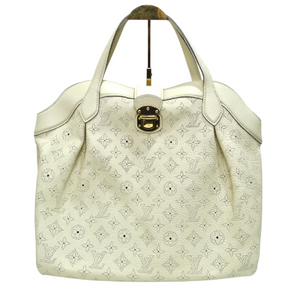 Louis Vuitton Cirrus PM Handbag Bag Monogram Mahina Leather Taupe