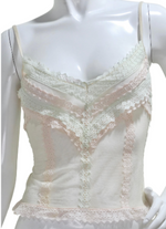 Chanel 2004 Pastel CC Logo Embroidered Camisole