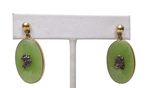 Jade Oval Dangling Earrings