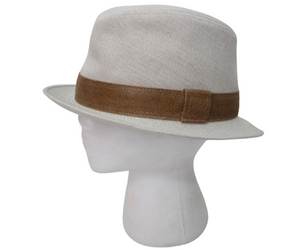 Hermes Off White Fedora With Brown Classic Strap