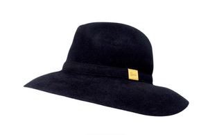 Gucci Black Rabbit Fur Logo Charm Hat