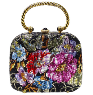 Judith Leiber Swarovski Crystal Flower Evening Bag