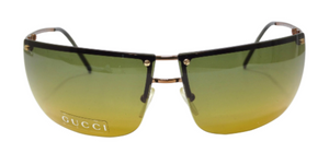 Gucci Vintage 1990's Semi-Rimless Rectangle Sunglasses