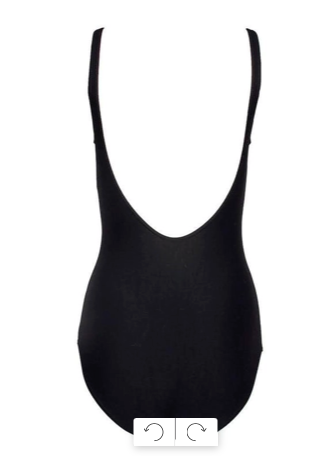Chanel Size 40 Black Swimsuit