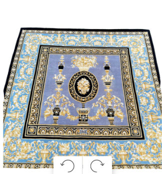 Black Gold Rug by Gianni Versace for Versace, 1980s for sale at Pamono