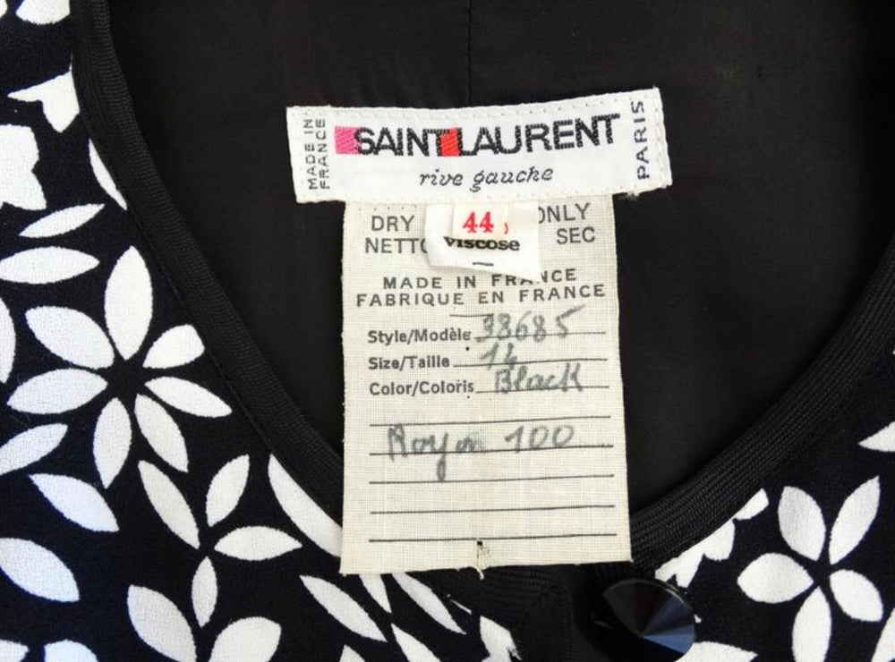 1980s Yves Saint Laurent Floral Jacket