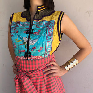 1970s Tartan High-waisted Maxi Skirt