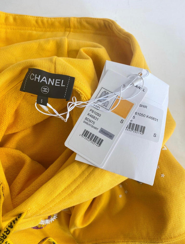 Chanel X Pharrell 2019 Appliqué Sunflower Yellow Hoodie Sweatshirt –  Vintage By Misty