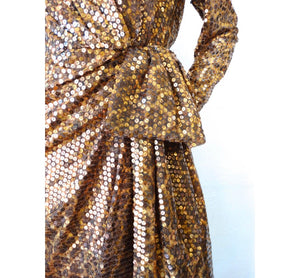 Saks Fifth Avenue Leopard Sequins Dress Vintage by Misty Saks Fifth Avenue Leopard Sequins Dress Vintage by Misty