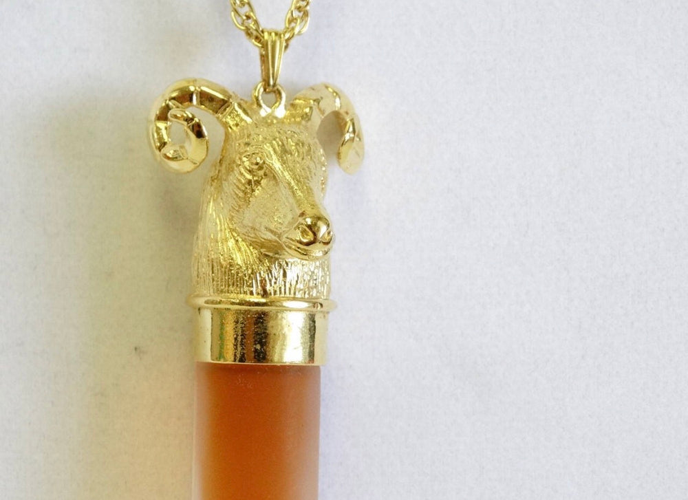 Charles Revson Ram's Head Perfume Flask