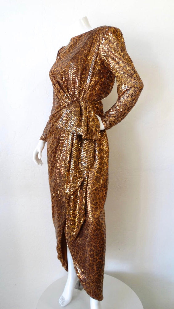 sequin dress saks STAUD, Cece Dress in Espresso Black, Size 0