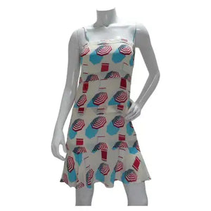 Chanel SS19 Umbrella Print Silk Sun Dress Vintage by Misty