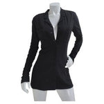 Karl Lagerfeld Black Shirt Dress circa 1990's