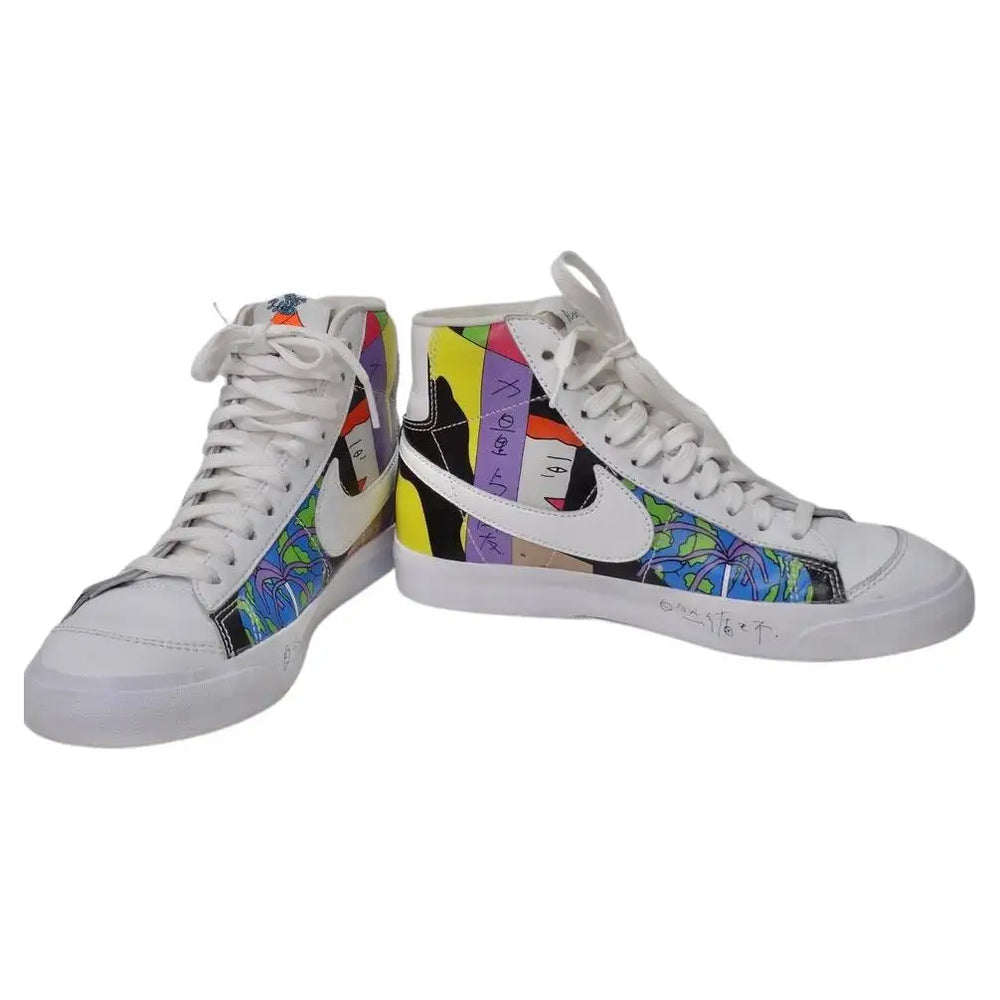 Nike Blazer Mid 77 Flyleather Ruohan Wang Multicolor Sneakers